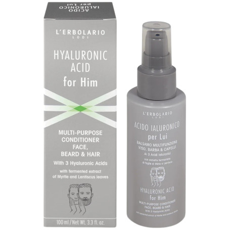 ÁC. HIALURÓNICO HOMBRE BÁLSAMO CARA-PELO-BARBA 100ML L´ERBOLARIO