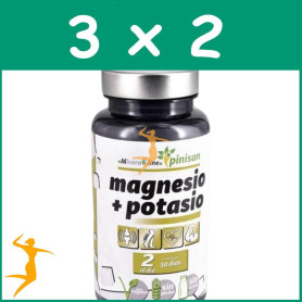 Pack 3x2 MAGNESIO + POTASIO 60 COMPRIMIDOS PINISAN