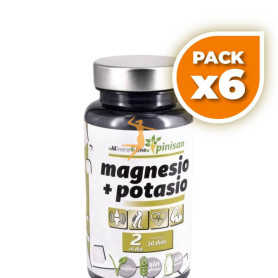 Pack 6x MAGNESIO + POTASIO 60 COMPRIMIDOS PINISAN