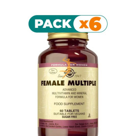Pack 6x FEMALE MULTIPLE (VITAMINAS Y MINERALES) 60 COMPRIMIDOS SOLGAR