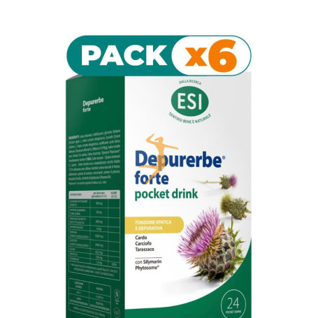 Pack 6x DEPURERBE FORTE POCKET DRINK 24 SOBRES ESI