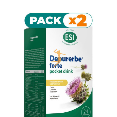 Pack 2x DEPURERBE FORTE POCKET DRINK 24 SOBRES ESI
