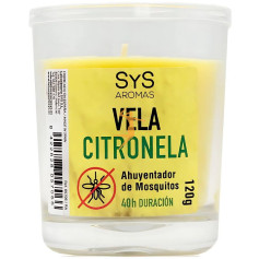 VELA VASO DE CITRONELA 120G SYS