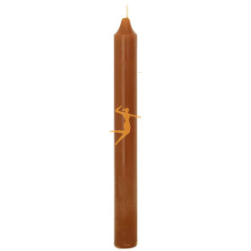 VELA BUJÍA MARRÓN 20CM ORO DE LOS ANDES