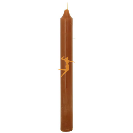 VELA BUJÍA MARRÓN 20CM ORO DE LOS ANDES