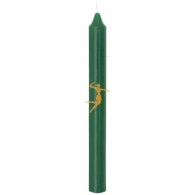 VELA BUJÍA VERDE 20CM ORO DE LOS ANDES