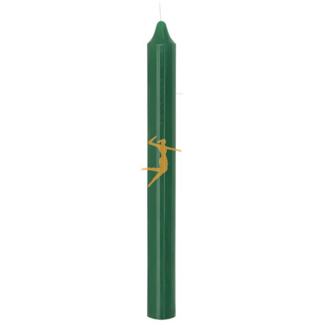 VELA BUJÍA VERDE 20CM ORO DE LOS ANDES