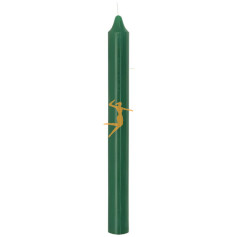 VELA BUJÍA VERDE 20CM ORO DE LOS ANDES