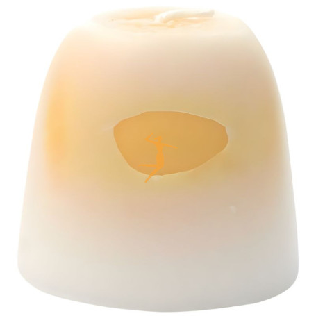 VELA EMOCIONAL ARTESANA AMARILLA 100% VEGETAL ORO DE LOS ANDES