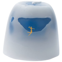 VELA EMOCIONAL ARTESANA AZUL 100% VEGETAL ORO DE LOS ANDES