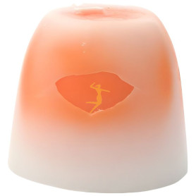 VELA EMOCIONAL ARTESANA NARANJA 100% VEGETAL ORO DE LOS ANDES