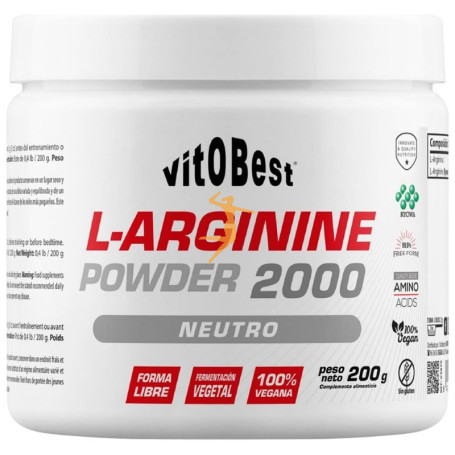 L-ARGININE 2000 EN POLVO SABOR NEUTRO 200G VIT.O.BEST