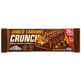 BARRITA PROTEICA DE CHOCO CRUJIENTE Y CARAMELO 45G VIT.O.BEST