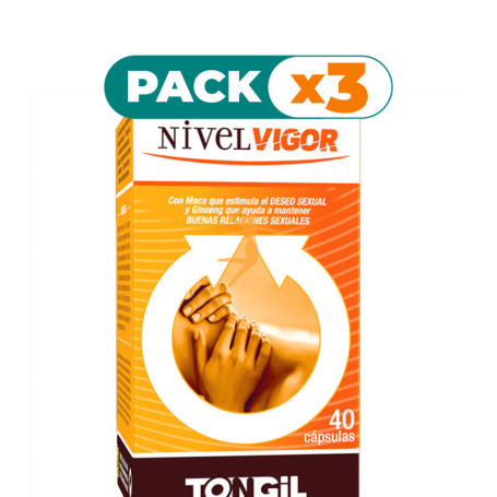 Pack 3x NIVELVIGOR 40 CÁPSULAS TONGIL