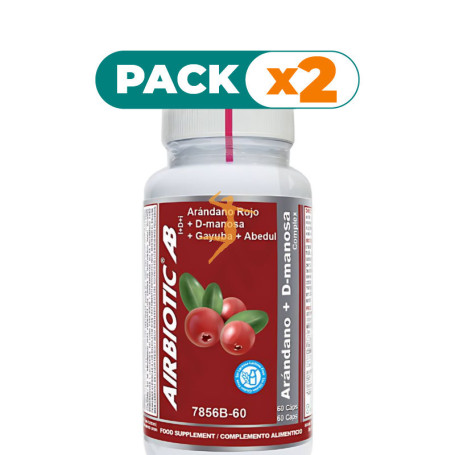 Pack 2x ARÁNDANO + D-MANOSA COMPLEX 60 CA´PSULAS AIRBIOTIC
