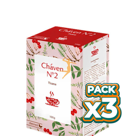 Pack 3x TÉ Nº2 CHÁVEN 100G DIETMED