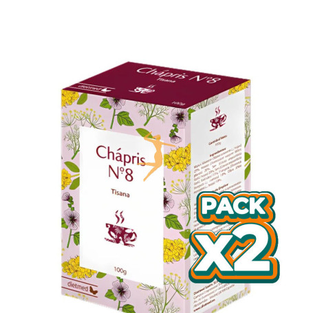 Pack 2x TÉ Nº8 CHÁPRIS 100G DIETMED