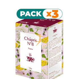 Pack 3x TÉ Nº8 CHÁPRIS 100G DIETMED