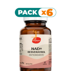 Pack 6x NAD+ RESVERATROL 60 CÁPSULAS EL GRANERO