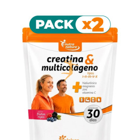 Pack 2x CREATINA Y MULTICOLÁGENO 270Gr PINISAN