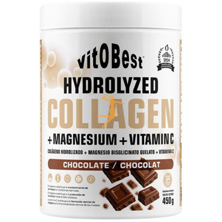 HYDROLYZED COLLAGEN + MG + VIT C SABOR CHOCOLATE 450G VIT.O.BEST