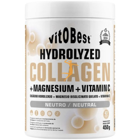 HYDROLYZED COLLAGEN + MG + VIT C SABOR NEUTRO 450G VIT.O.BEST