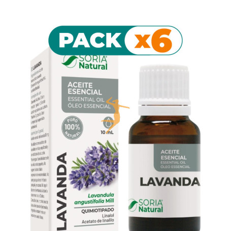 Pack 6x ACEITE ESENCIAL DE LAVANDA 10ML SORIA NATURAL