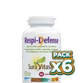 Pack 6x RESPI-DEFENSE 90 CÁPSULAS SURA VITASAN