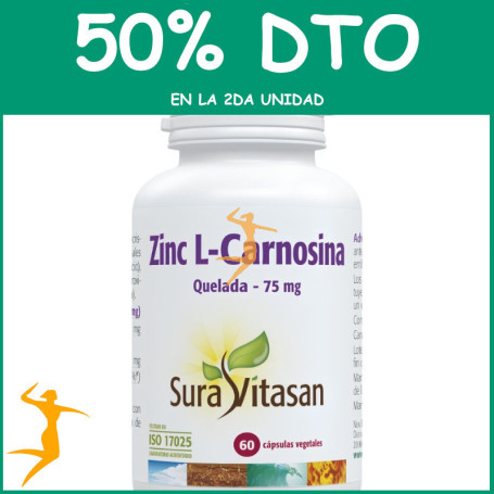 ZINC L-CARNOSINA 60 CÁPSULAS SURA VITASAN OFERTA 2 UD