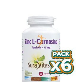 Pack 6x ZINC L-CARNOSINA 60 CÁPSULAS SURA VITASAN