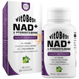 NAD+ & PTEROSTILBENE 60 CÁPSULAS VEGETALES VIT.O.BEST