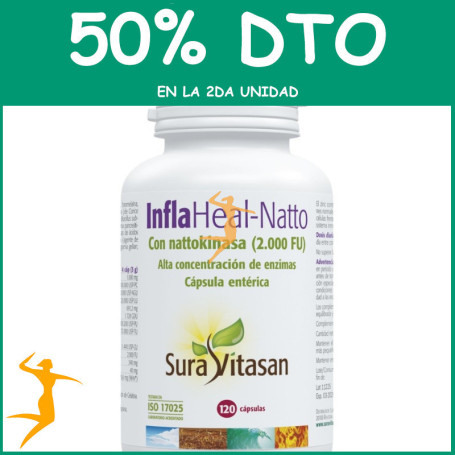 INFLA HEAL-NATTO 120 CÁPSULAS SURA VITASAN OFERTA 2 UD