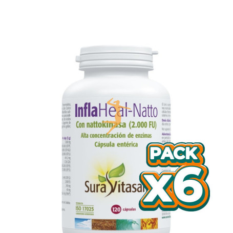 Pack 6x INFLA HEAL-NATTO 120 CÁPSULAS SURA VITASAN