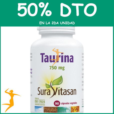 TAURINA 750MG 90 CÁPSULAS SURA VITASAN OFERTA 2 UD