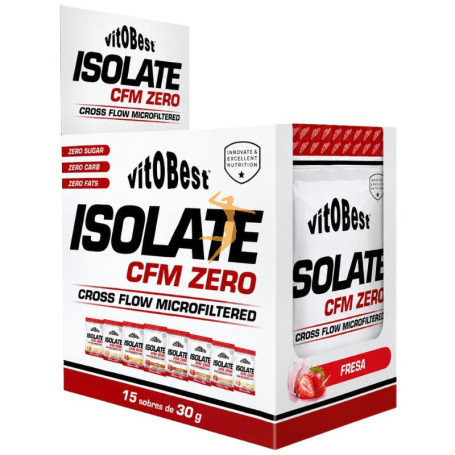 ISOLATE CFM ZERO SABOR FRESA 15 SOBRES VIT.O.BEST
