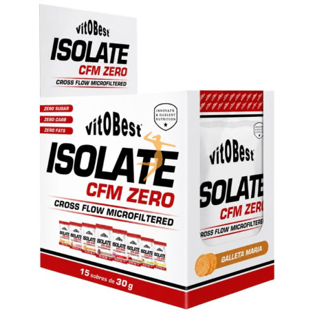 ISOLATE CFM ZERO SABOR GALLETA MARÍA 15 SOBRES VIT.O.BEST