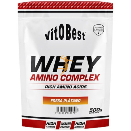 WHEY AMINO COMPLEX SABOR FRESA-PLÁTANO 500G VIT.O.BEST