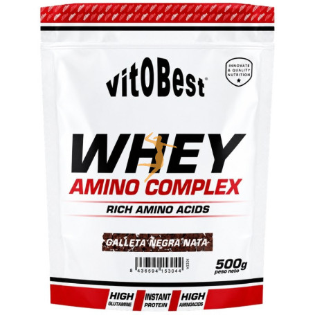 WHEY AMINO COMPLEX SABOR GALLETA NEGRA CON NATA 500G VIT.O.BEST