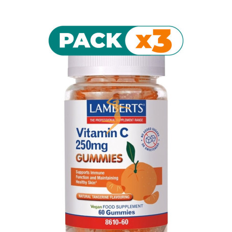 Pack 3x VITAMINA C 250MG 60 GUMMIES LAMBERTS