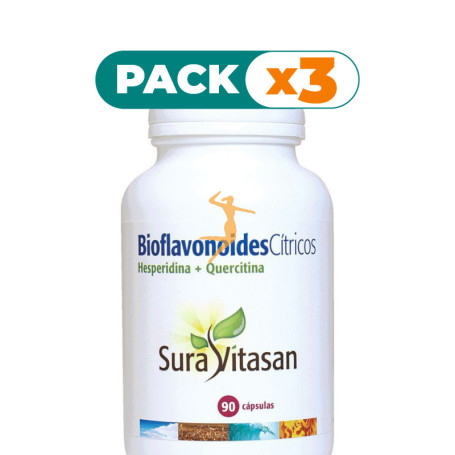 Pack 3x BIOFLAVONOIDES CITRICOS 650Mg. 90 CÁPSULAS SURA VITASAN
