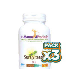 Pack 3x D-MANOCISTPROBIOTIC 50Gr. SURA VITASAN