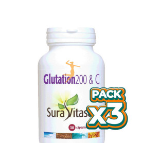 Pack 3x GLUTATION 200 30 CÁPSULAS SURA VITASAN