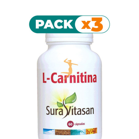 Pack 3x L-CARNITINA 500Mg. 60 CÁPSULAS SURA VITASAN