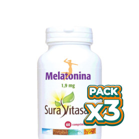 Pack 3x MELATONINA 1,9Mg. 60 COMPRIMIDOS SURA VITASAN