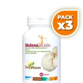 Pack 3x MELENA DE LEÓN 500Mg. 60 CÁPSULAS SURA VITASAN