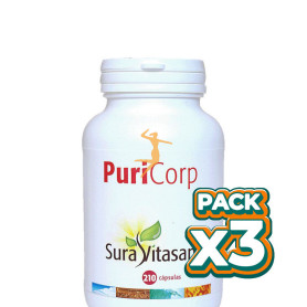 Pack 3x PURI-CORP 500Mg. 210 CÁPSULAS SURA VITASAN