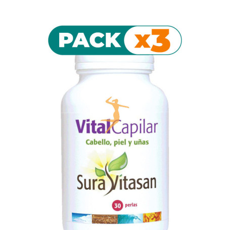 Pack 3x VITALCAPILAR 30 PERLAS SURA VITASAN