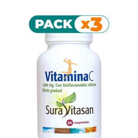 Pack 3x VITAMINA C 1.000Mg. 60 COMPRIMIDOS SURA VITASAN