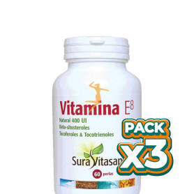 Pack 3x VITAMINA E8 400U.I. 60 PERLAS SURA VITASAN