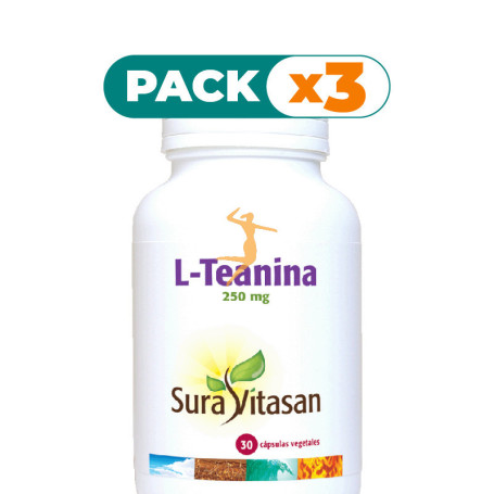 Pack 3x L-TEANINA 250Mg. 30 CÁPSULAS SURA VITASAN